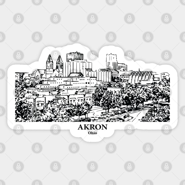 Akron - Ohio Sticker by Lakeric